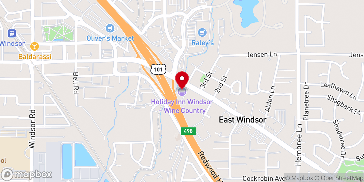 Map showing location of Holiday Inn Windsor - Wine Country by IHG