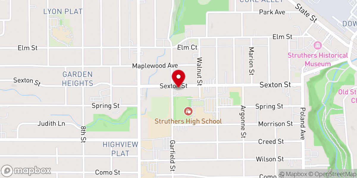 Map showing location of Christ Lutheran Church