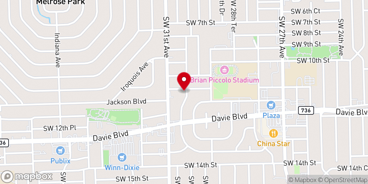 Map showing location of Faith Lutheran Church