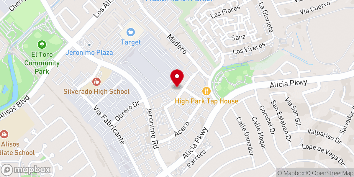 Map showing location of Centro Cristiano Internacional Mission Viejo