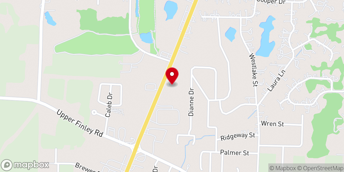 Map showing location of Trinity Lutheran Church