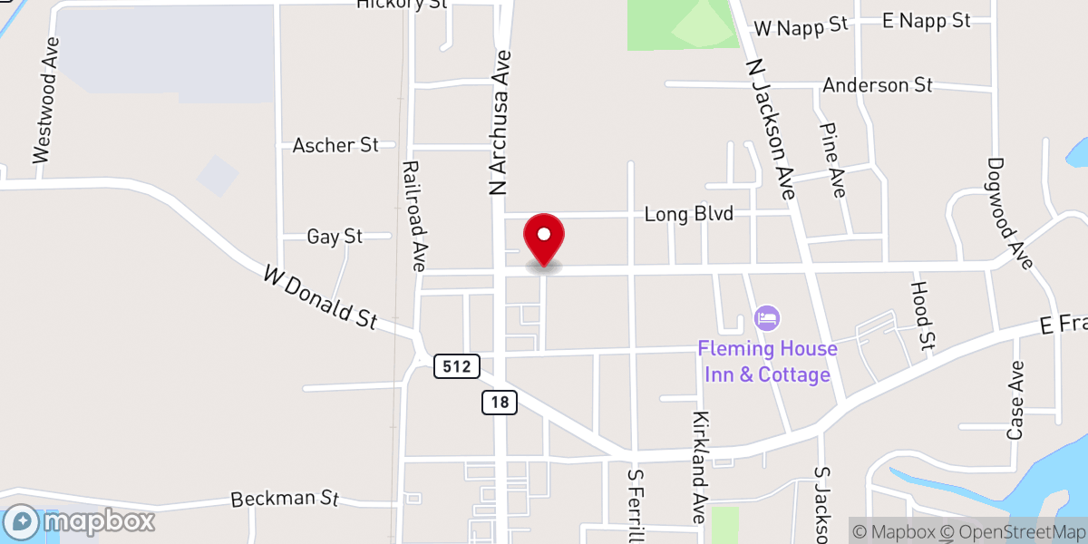 Map showing location of Neighborhood Service Center