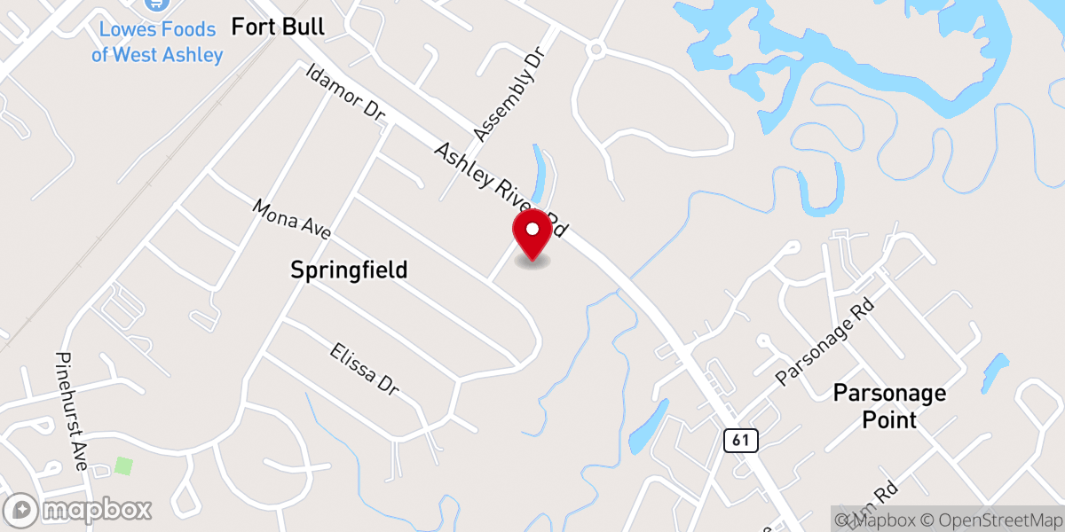 Map showing location of Church Creek Presbyterian