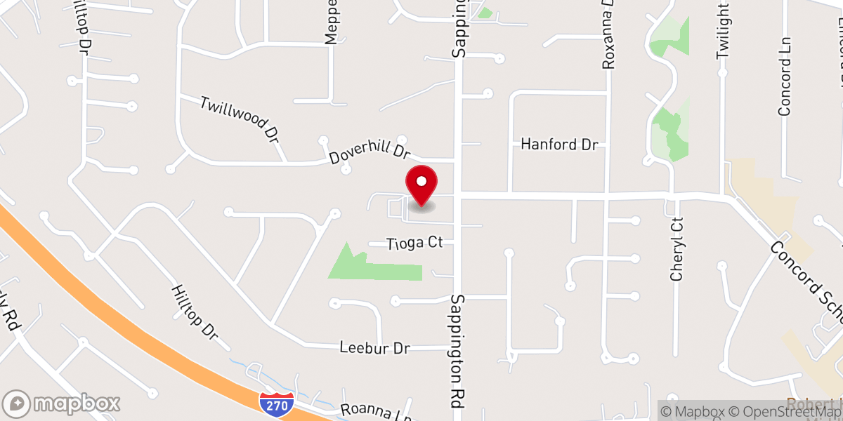 Map showing location of Resurrection Lutheran Church
