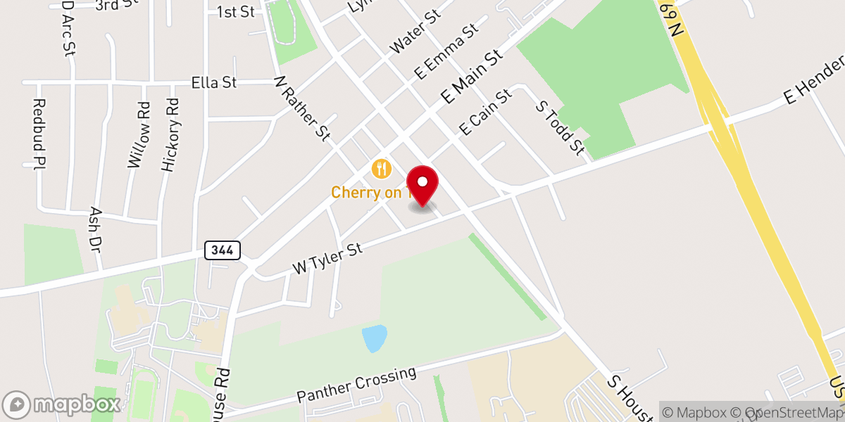 Map showing location of Bullard Mission House Food Pantry