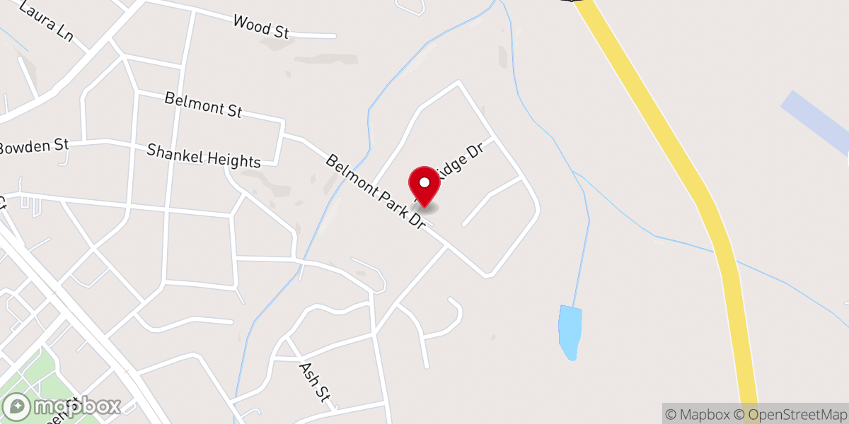 Map showing location of BELMONT HILLS HOMEOWNERS ASSOCIATION,