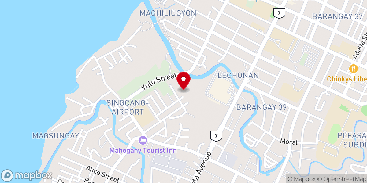 Map showing location of Trinity Baptist Church