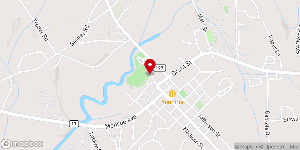 Map showing location of Grace United Methodist Church
