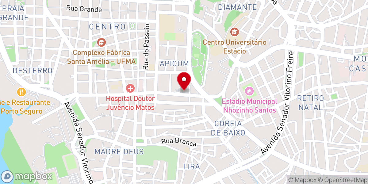 Map showing location of Igreja Internacional da Graça de Deus