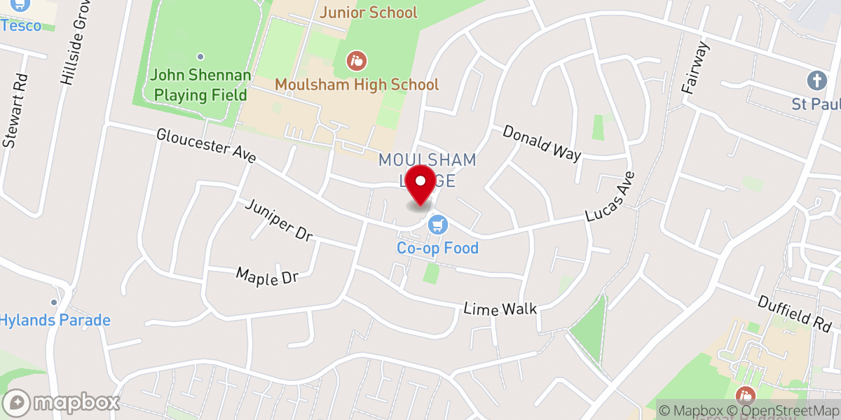 Map showing location of St Luke's Church