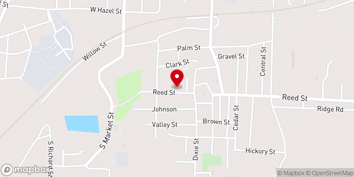 Map showing location of Pleasant Hill AME Church
