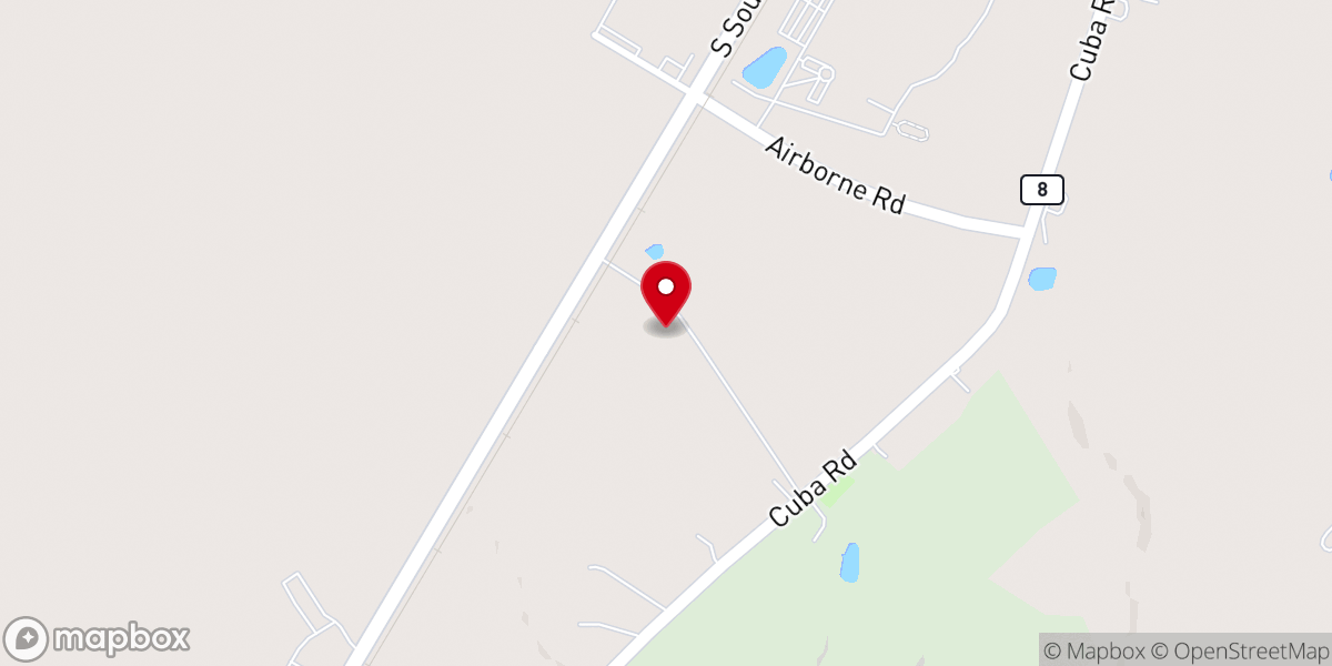 Map showing location of Wilmington Baptist Church