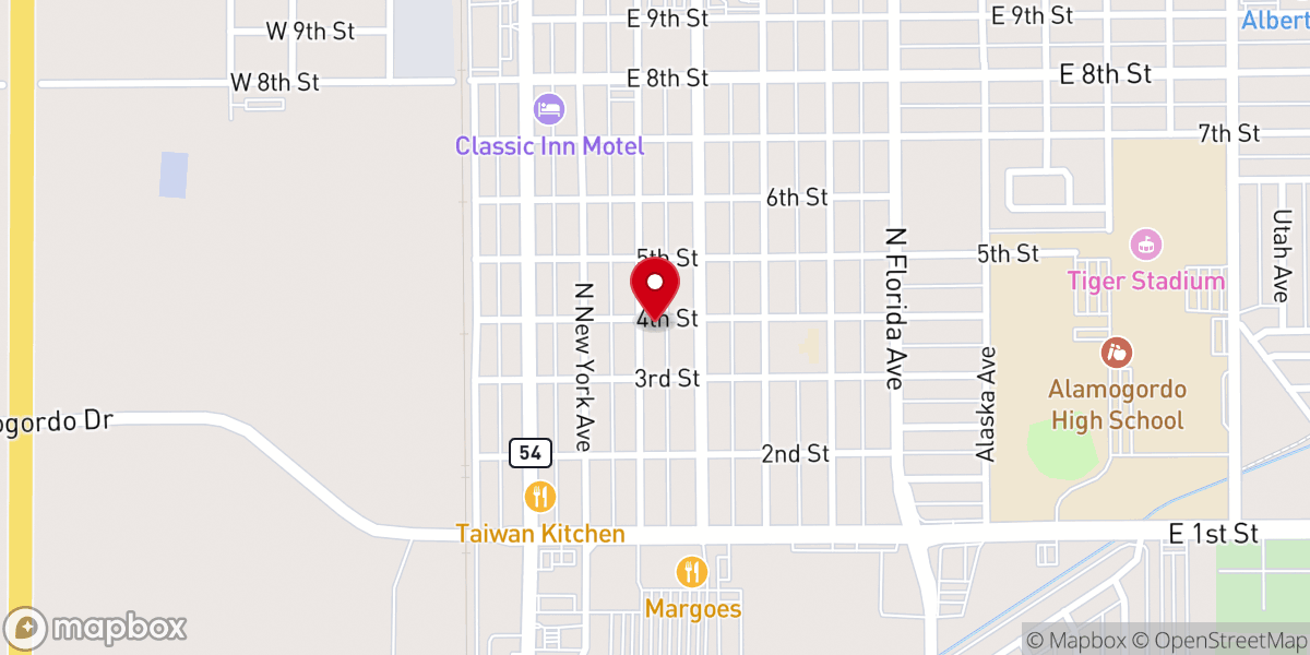 Map showing location of Corinth Baptist Church