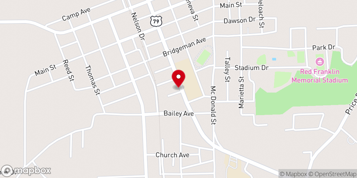 Map showing location of Shiloh Missionary Baptist Church