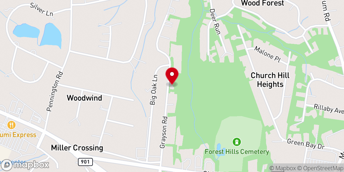 Map showing location of The Church At Rock Hill