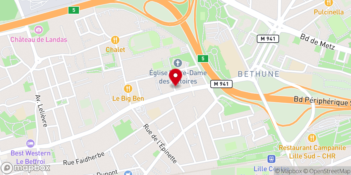 Map showing location of Baptiste Institut Biblique