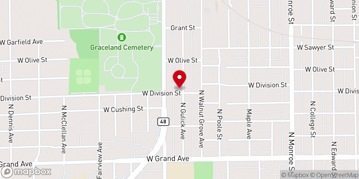 Map showing location of Shiloh Missionary Baptist Church