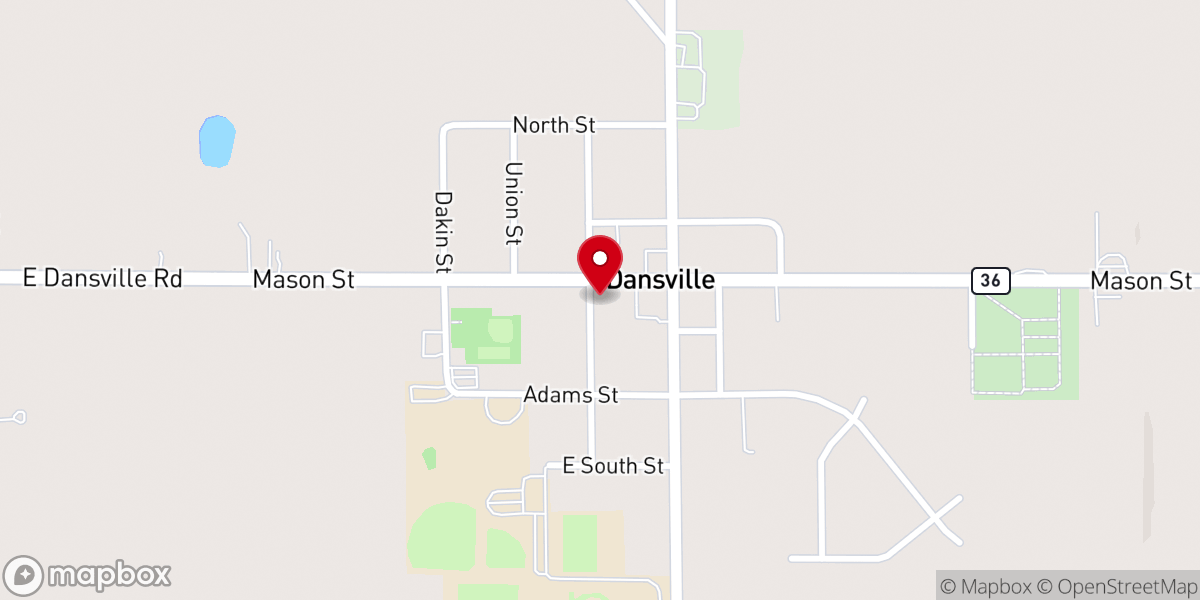 Map showing location of Dansville Free Methodist Church
