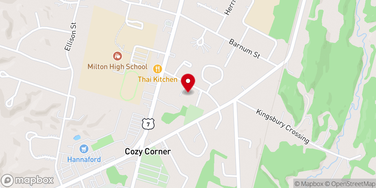 Map showing location of Milton Family Community Center