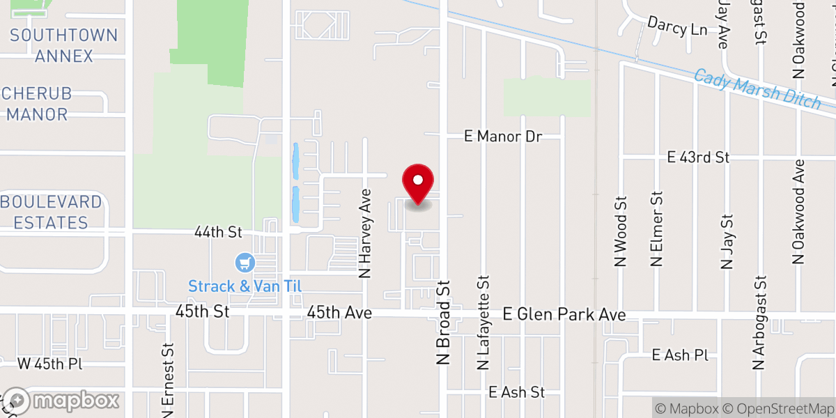 Map showing location of Griffith Lutheran Church