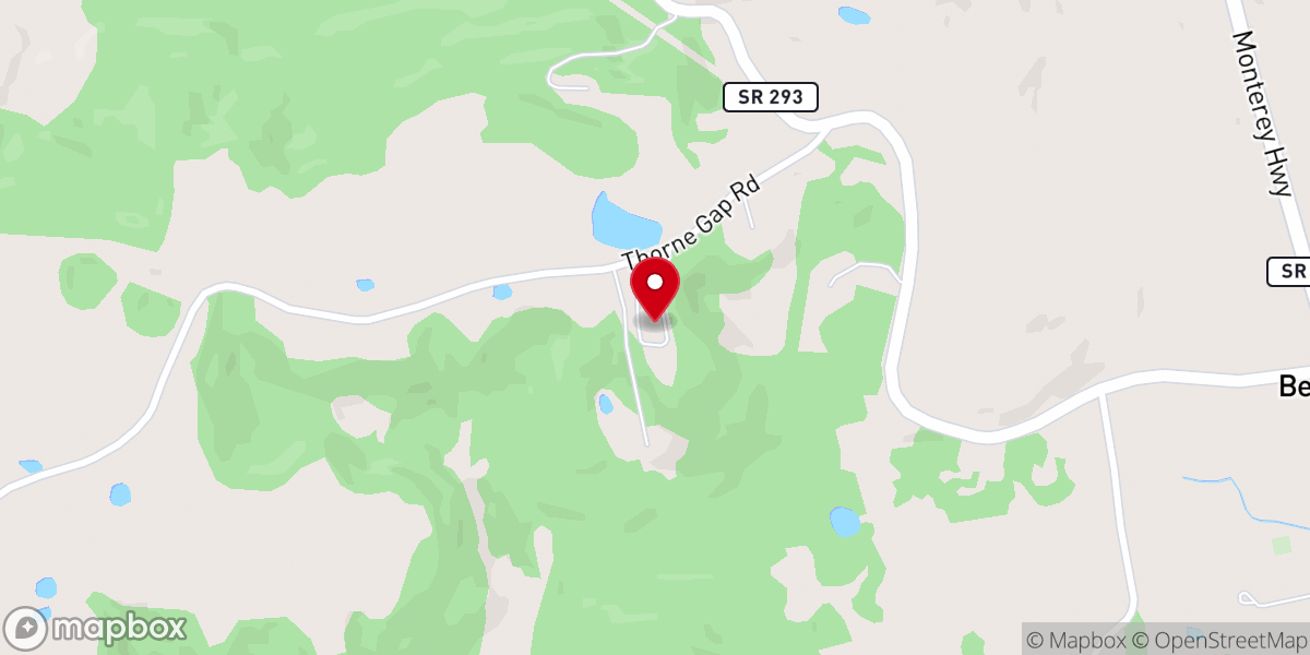 Map showing location of Pleasant Ridge Church