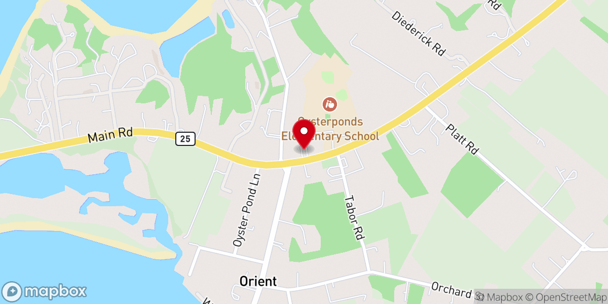 Map showing location of Orient Congregational Preschool