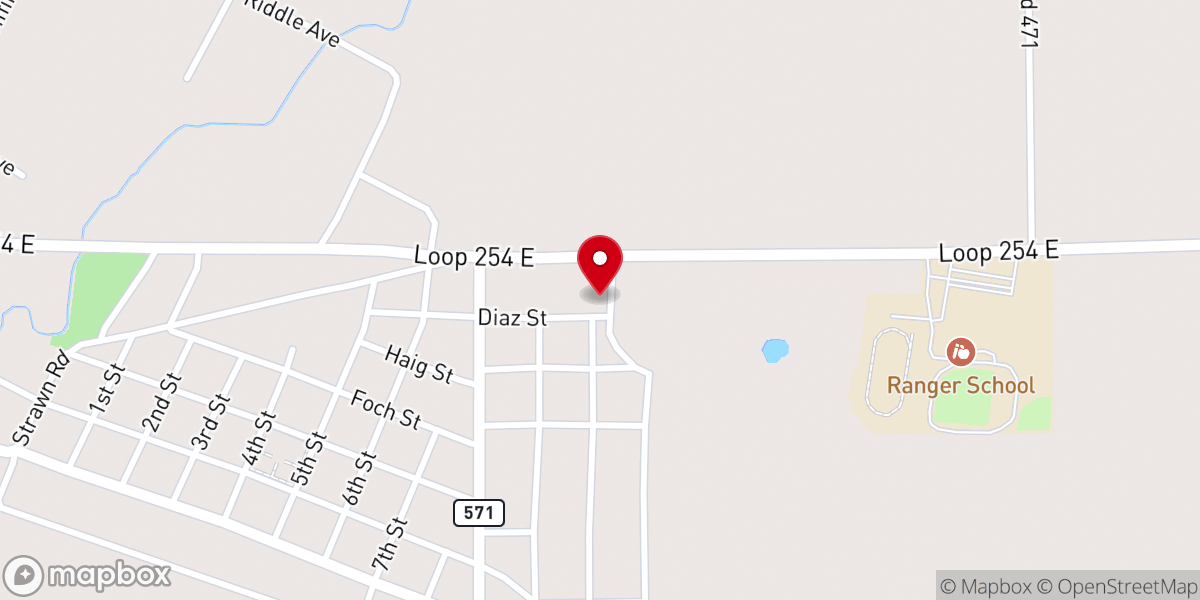 Map showing location of Second Baptist Church