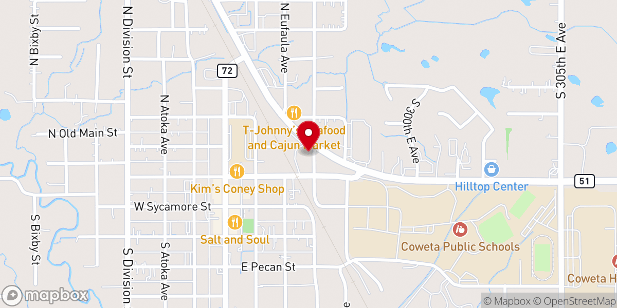 Map showing location of Mt Calvary Baptist Church