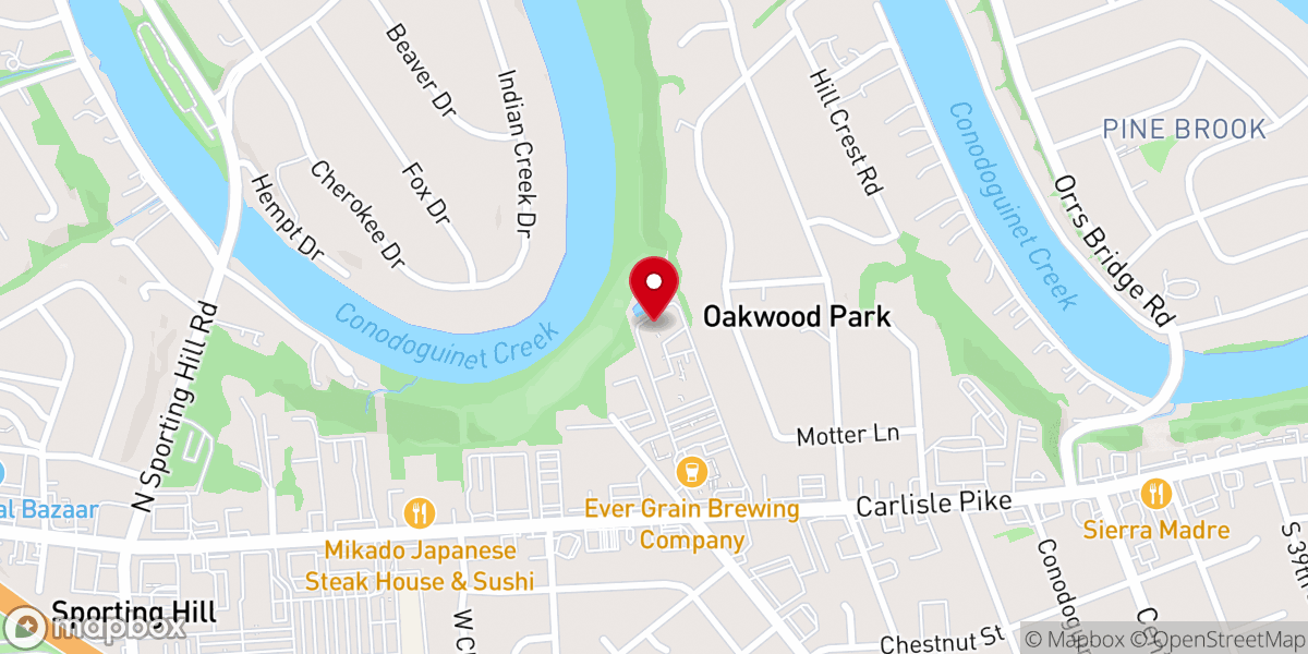 Map showing location of 105 N St Johns Church Road
