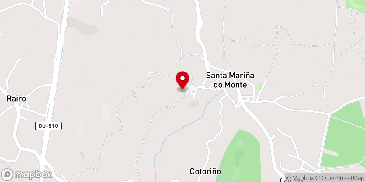 Map showing location of Iglesia de Santa Mariña do Monte