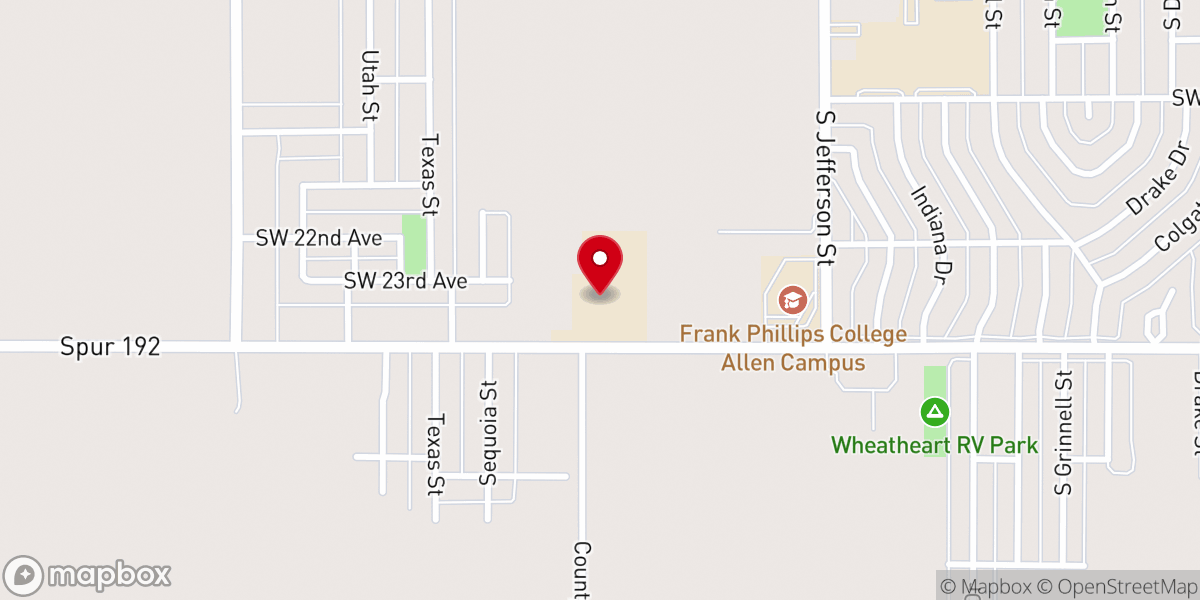 Map showing location of Harvest Church