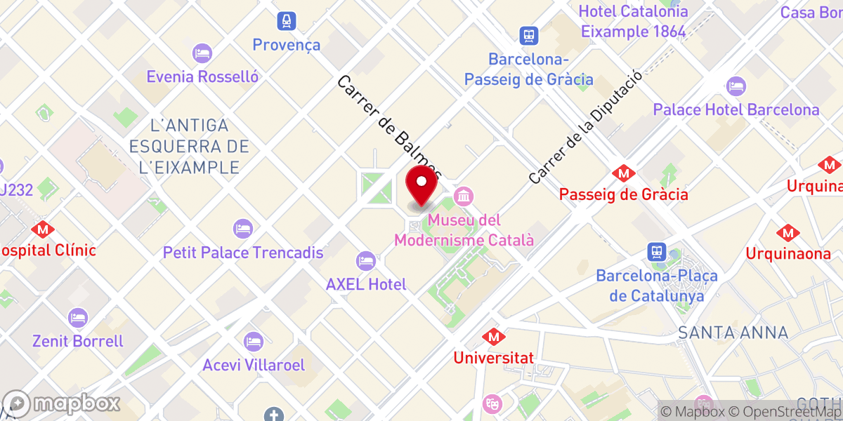 Map showing location of Iglesia de San Cayetano