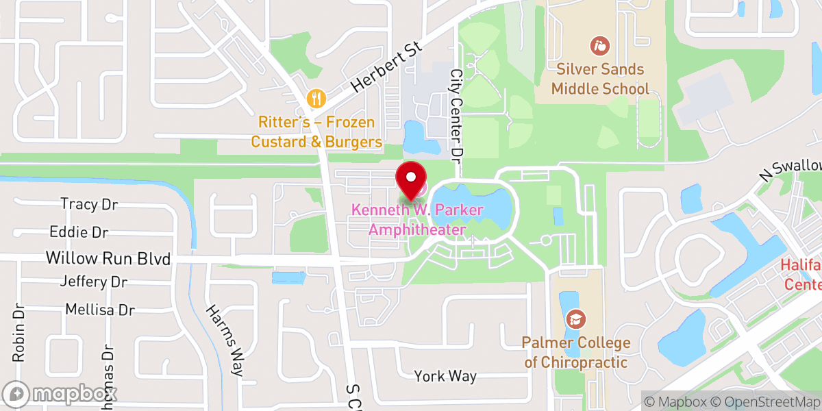 Map showing location of Lakeside Community Center