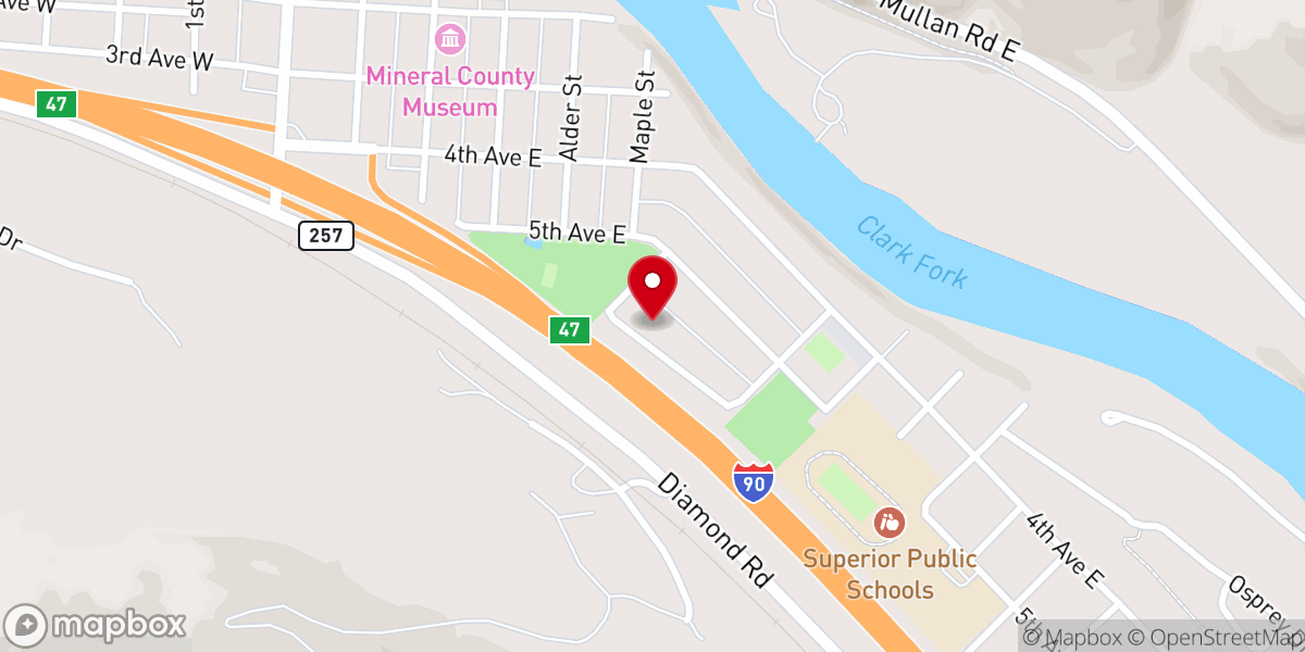 Map showing location of Trinity Lutheran Church