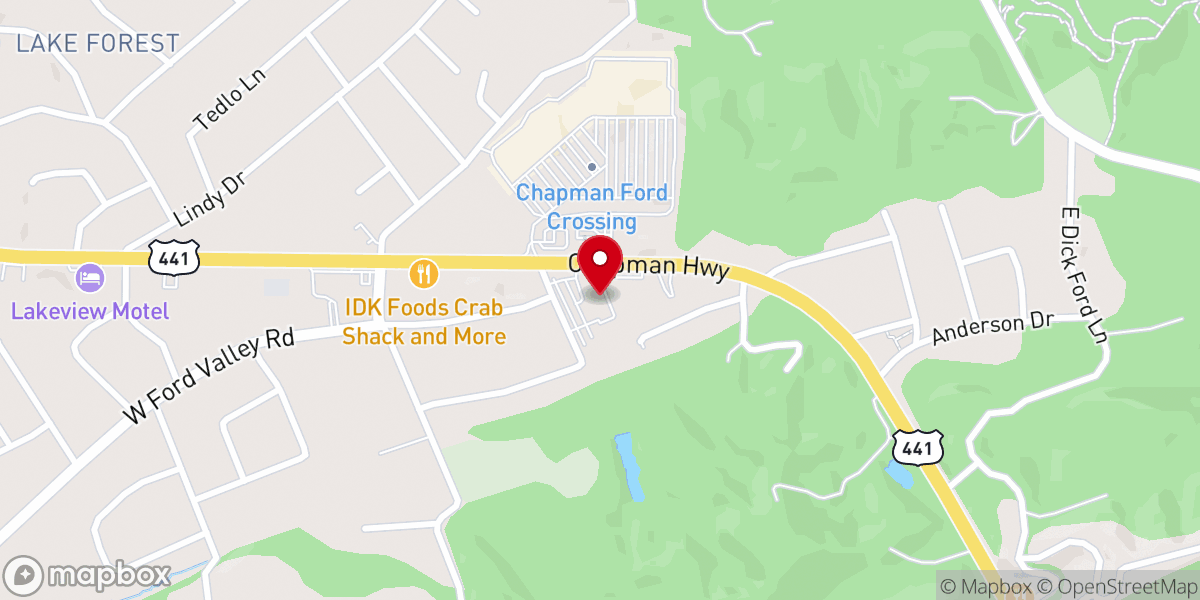 Map showing location of Meridian Baptist Church
