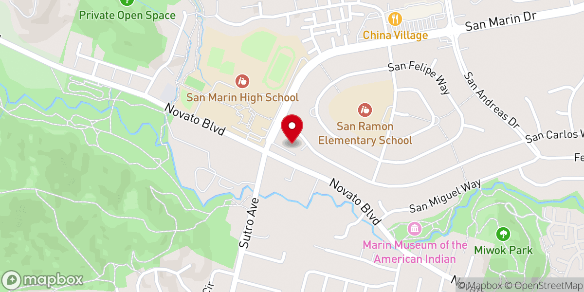 Map showing location of All Saints Lutheran Church