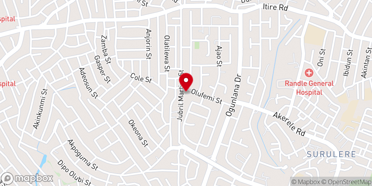 Map showing location of Good News Baptist Church
