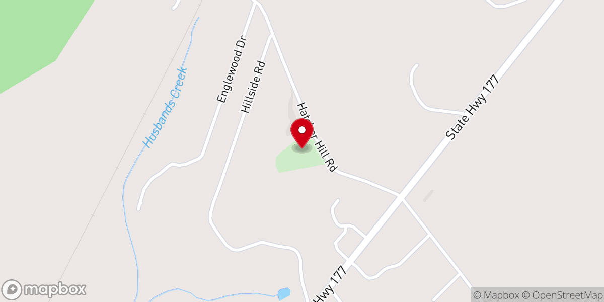 Map showing location of Oak Grove Church