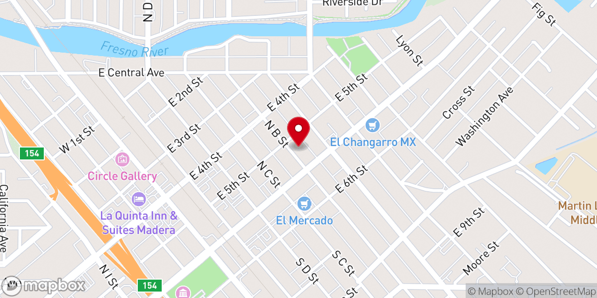 Map showing location of Rivers Of Grace Fellowship Church Madera CA