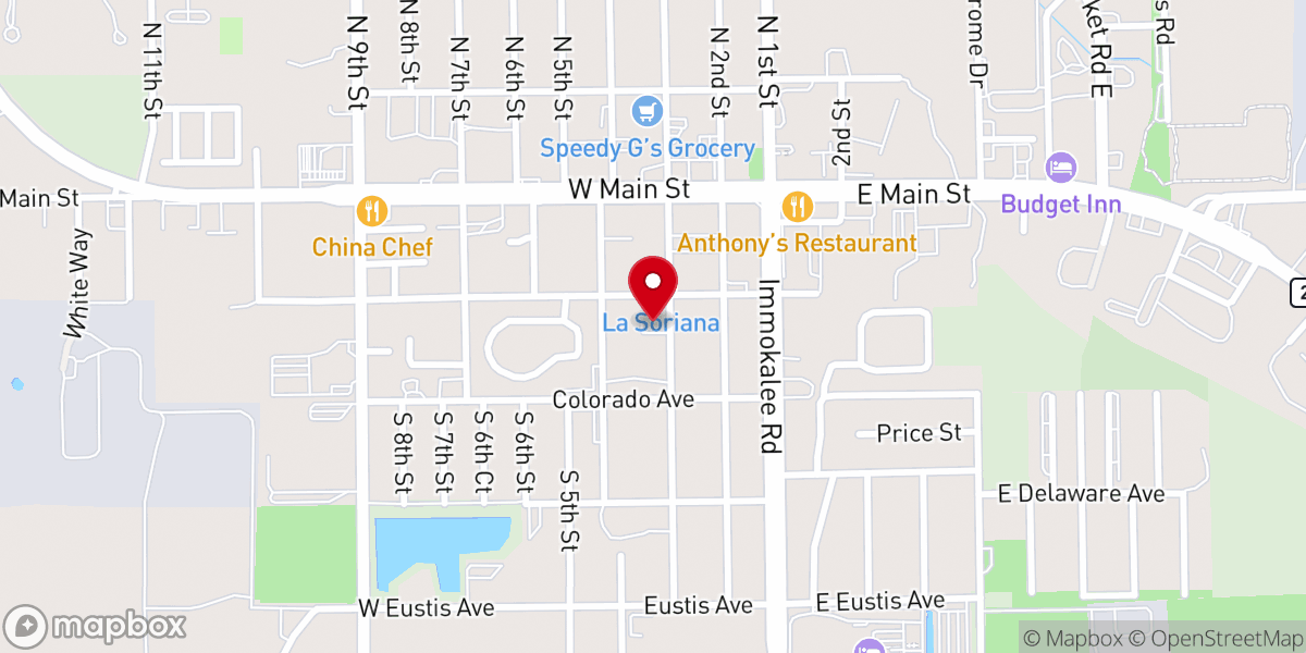 Map showing location of First Missionary Baptist Church