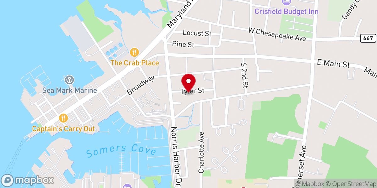 Map showing location of Enon Baptist Church of Deliverance