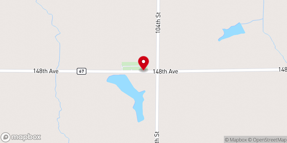 Map showing location of Beulah United Presbyterian