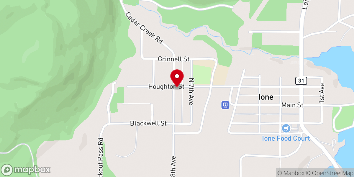Map showing location of Ione Seventh-Day Adventist Church