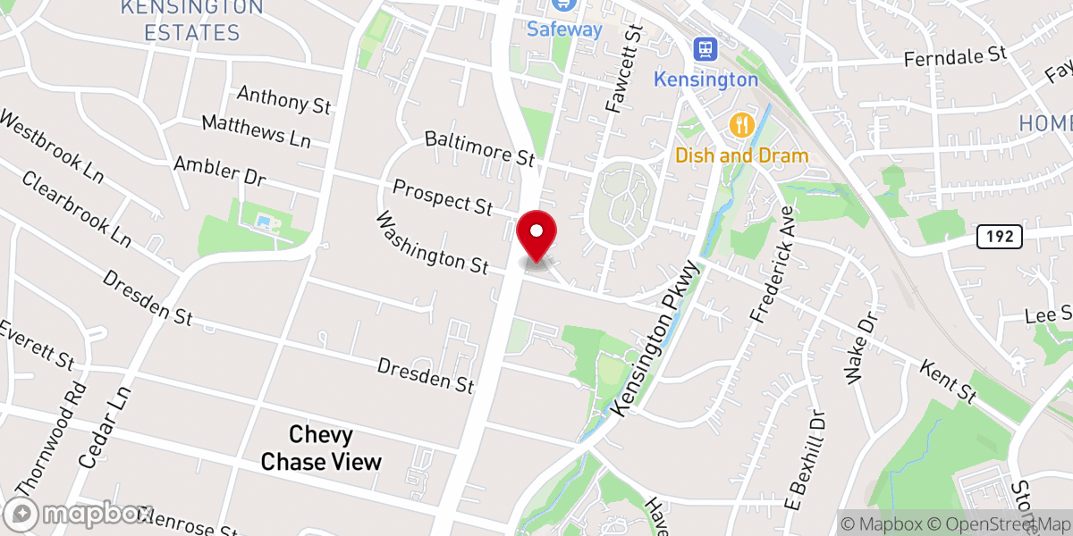 Map showing location of Warner Memorial Presbyterian Church