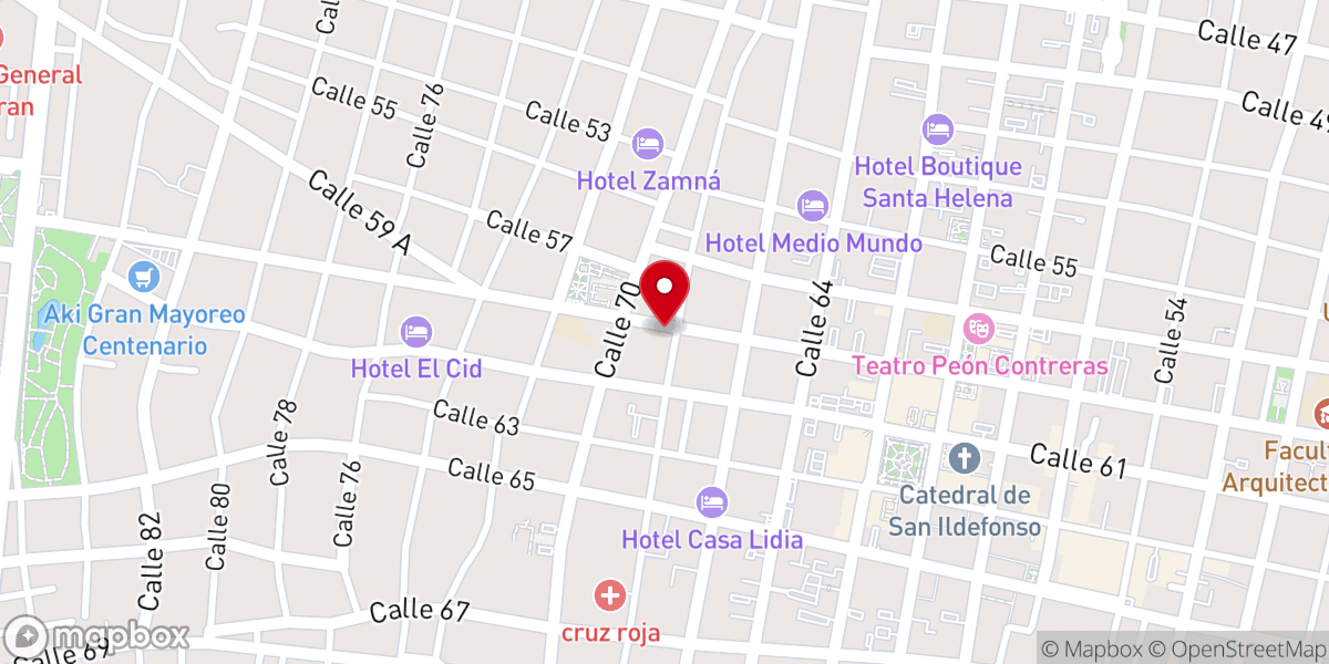 Map showing location of Iglesia Universal del Reino de Dios