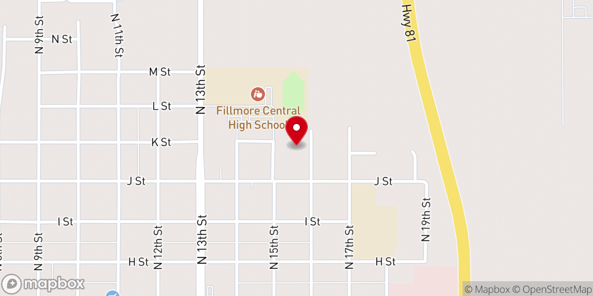Map showing location of Grace Lutheran Church