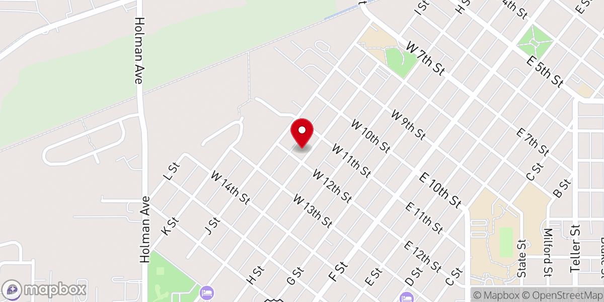 Map showing location of Upper Room Church of God