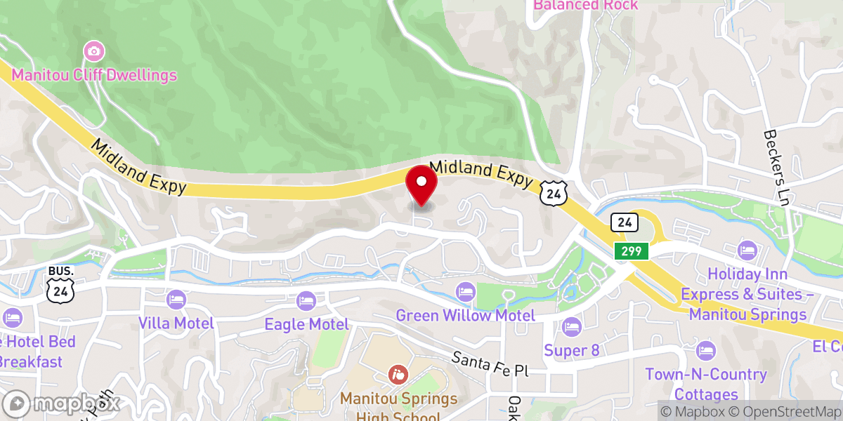 Map showing location of Craftwood Peak by Wedgewood Weddings