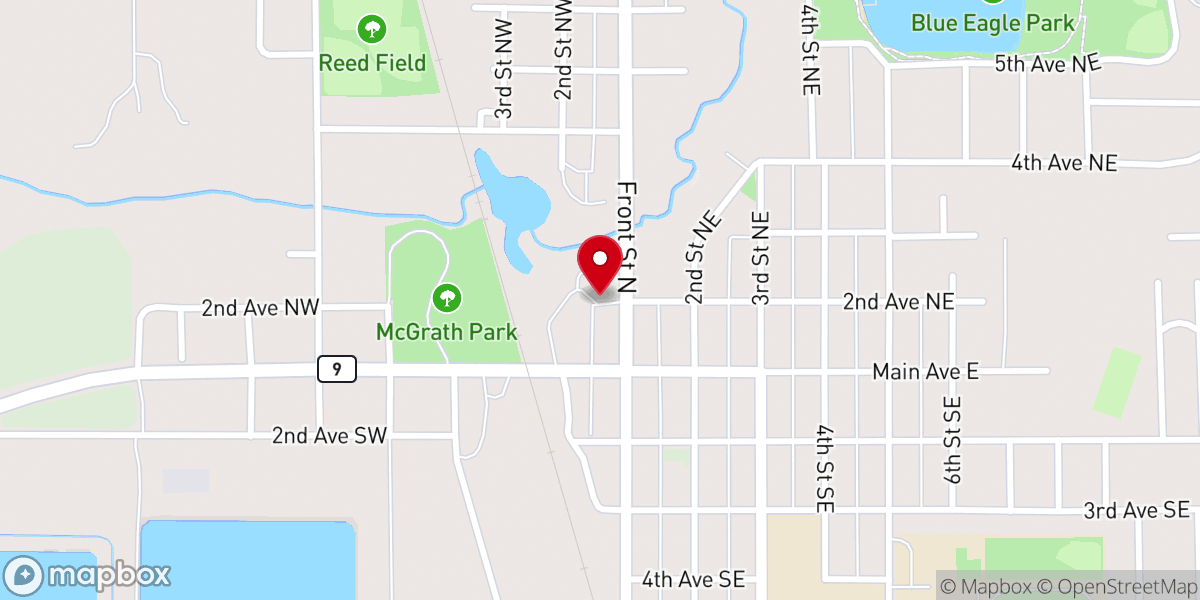 Map showing location of Barnesville Area Food Pantry