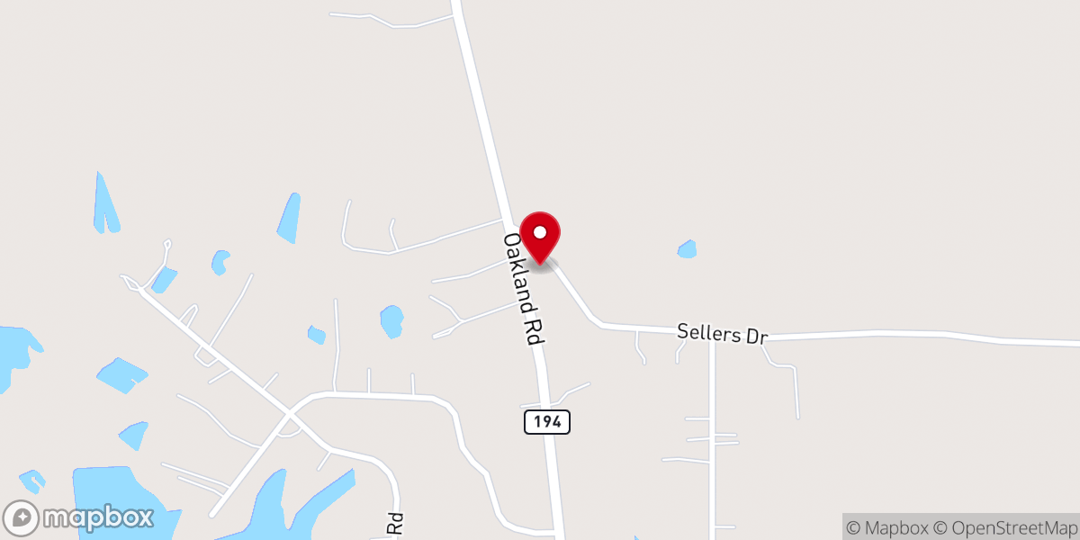 Map showing location of Brooks Memorial Temple COGIC